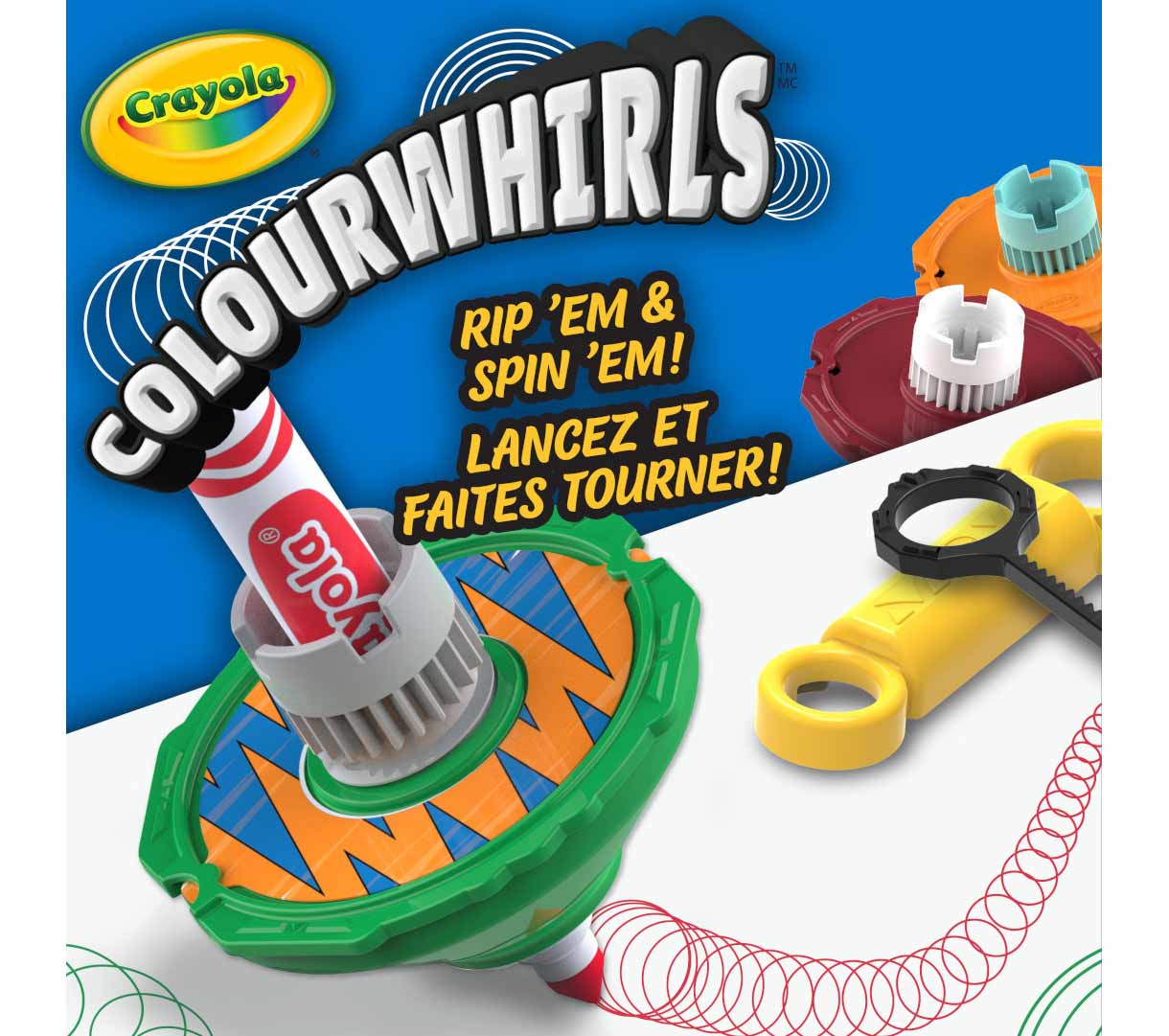 Colourwhirls  3 count Rip 'em and spin 'em