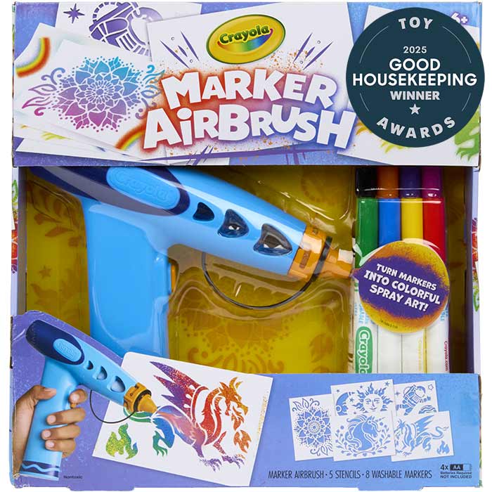 Crayola Marker Airbrush Front View 2025 Good Housekeeping Toy Award Winner