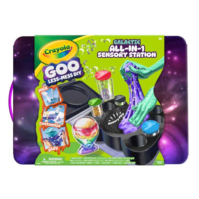 Crayola Goo All-in-1 Galactic Sensory Station back view.