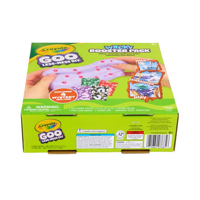 Crayola Goo Wacky Booster Pack front and bottom view.