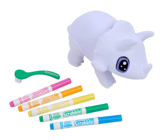Scribble Scrubbie Jumbo Pet, Rory the Dino contents.
