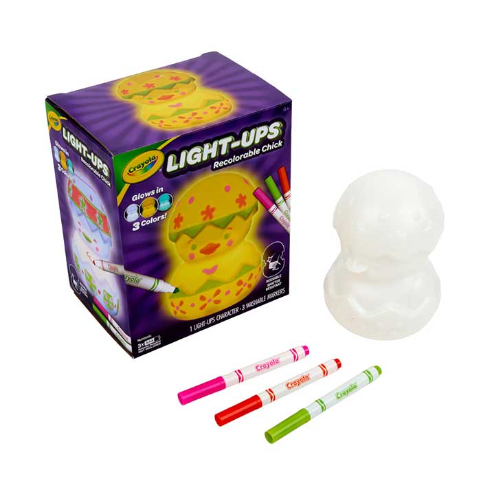 Light-Ups Recolorable Chicks packaging and contents.