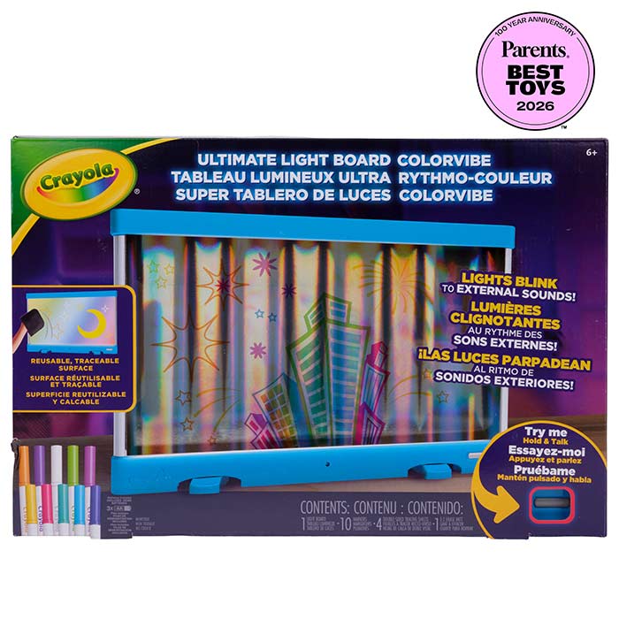 Ultimate Light Board ColorVibe front of packaging with 2026 Parent's best toys 2026 award seal