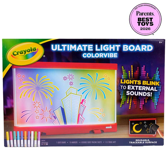 Ultimate Light Board ColorVibe, red front view with 2026 parent's award seal.