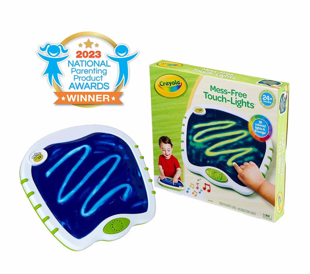 Mess Free Touch Lights with award winner seal