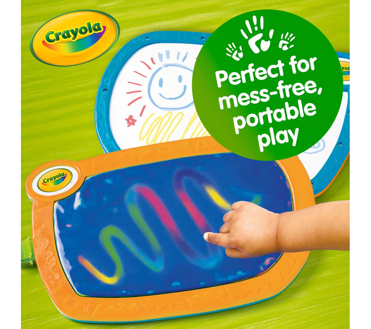 2-in-1 doodle board. Perfect for mess-free  portable play