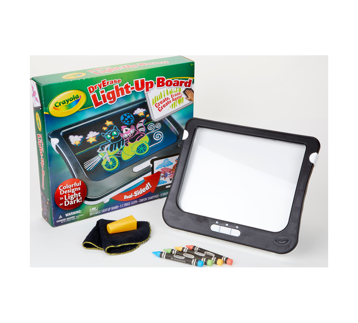 Cra-Z-Art Lite Up Glow Board - Mini Light Up Drawing Tablet With Glow Markers For Kids
