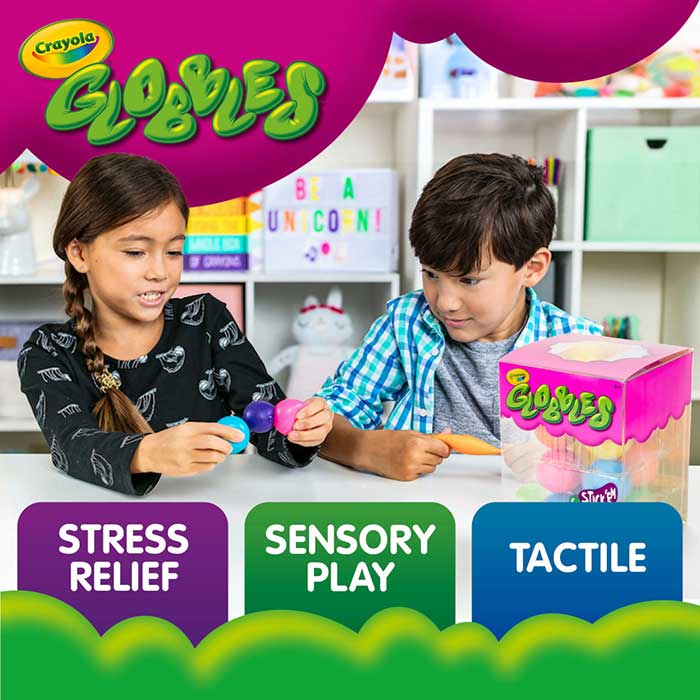 kalakla スクイーズ Crayola Globbles | 3-Count Squishy, Sticky Fidget Toys for Kids