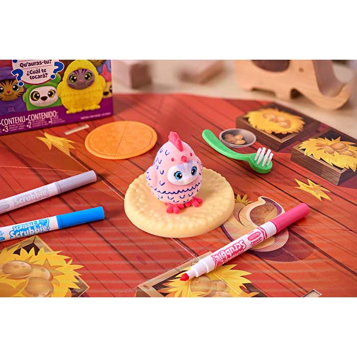 Scribble Scrubbie Mash-Ups! Decorated pet on playmat wtih markers.