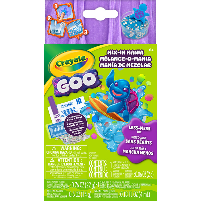 Goo Mix-In Mania Turtle Playset Slime Kit front view.