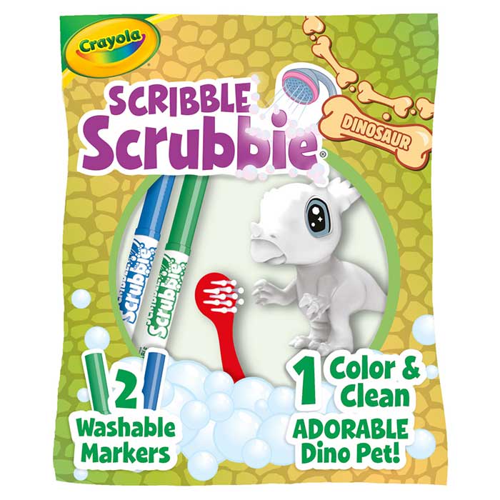 Crayola Scribble Scrubbie Dino 1 Ct front view.