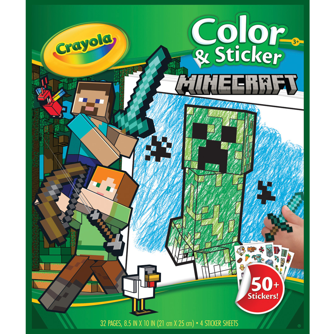 Color & Sticker Book - Minecraft Front view