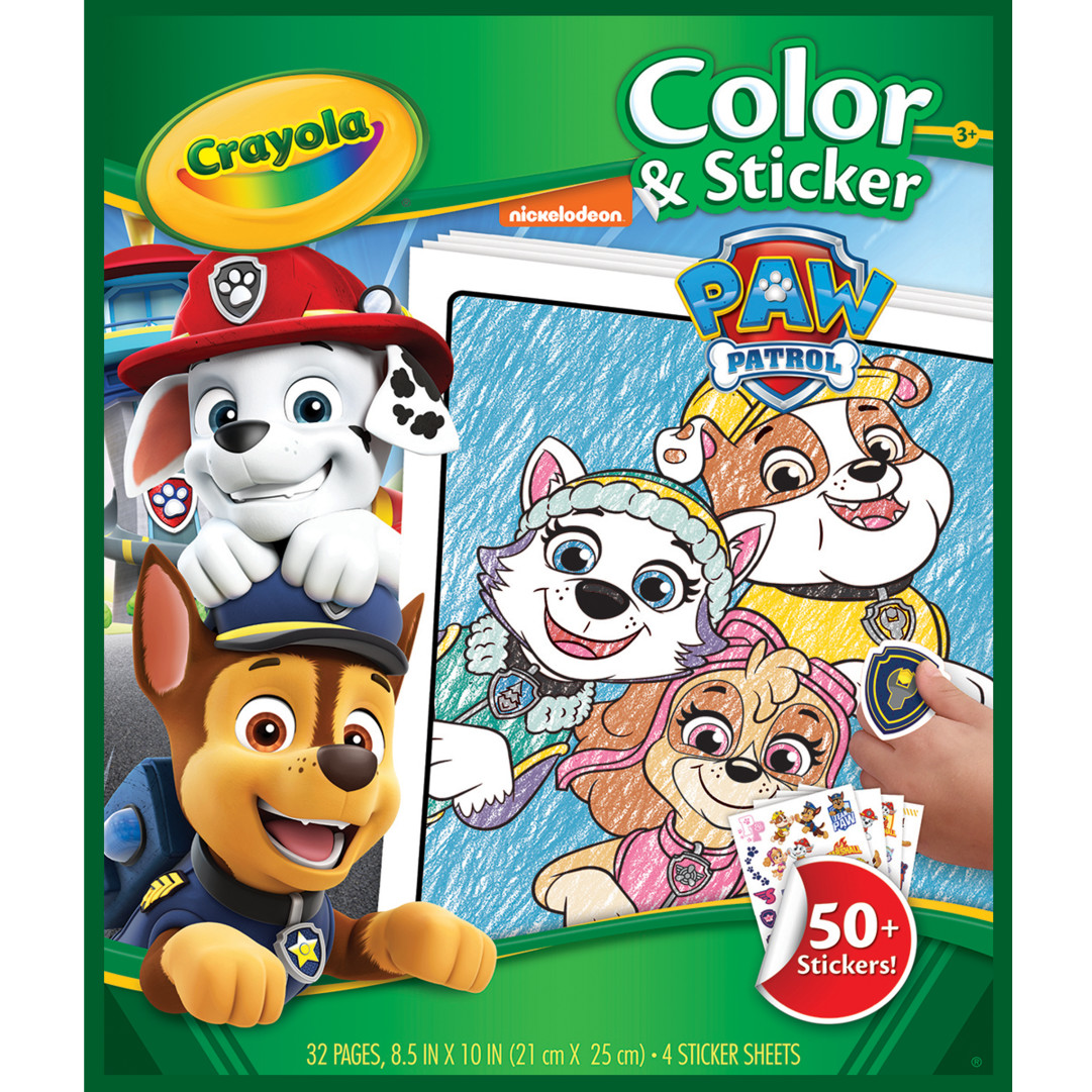 Color & Sticker Book - Paw Patrol Front view