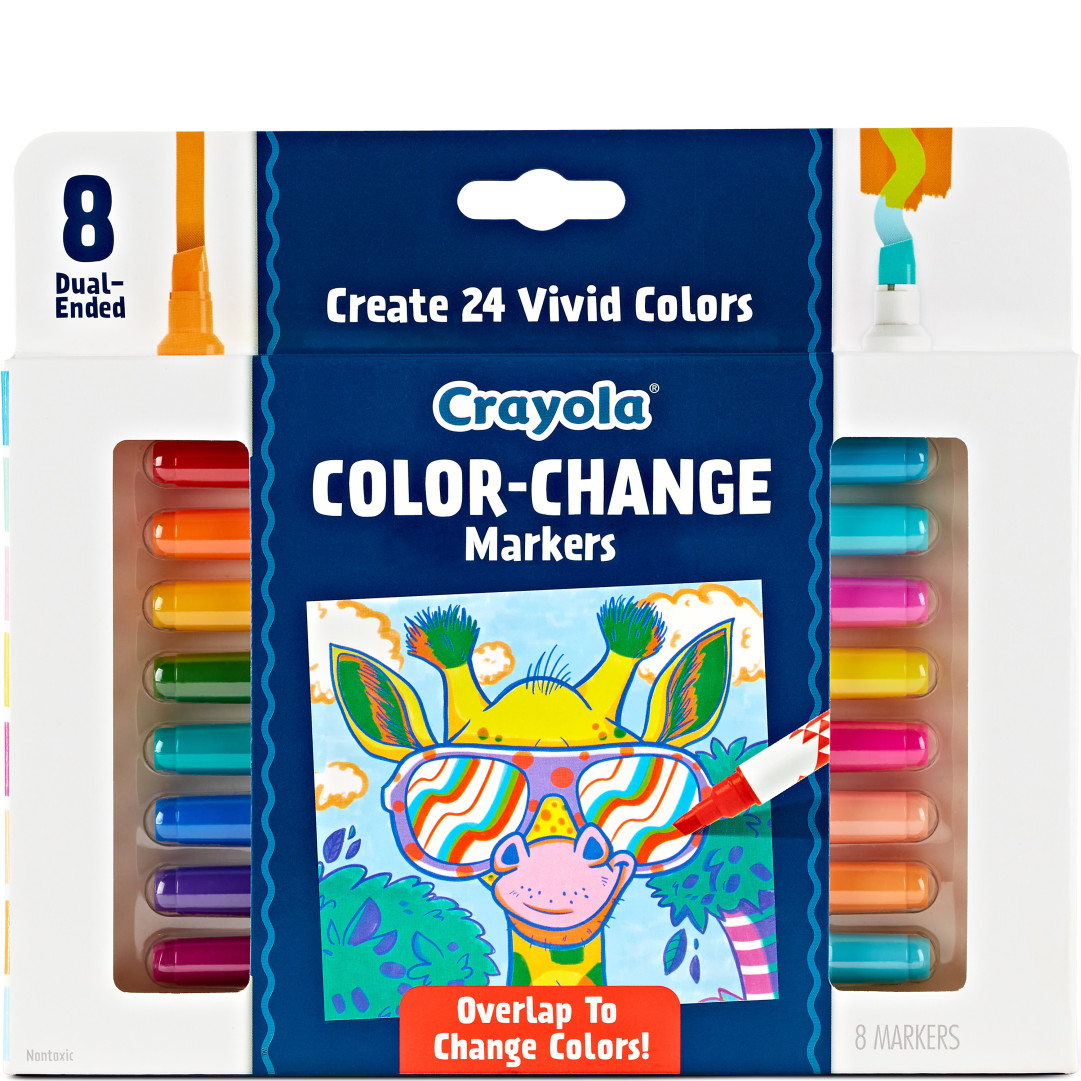 Crayola® Design & Draw - 8 Color-Change Markers Front view