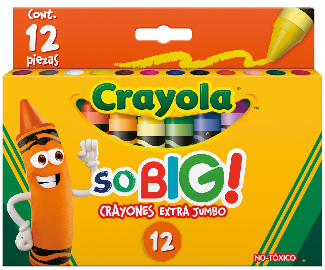 12 Crayones extra jumbo So Big Front view