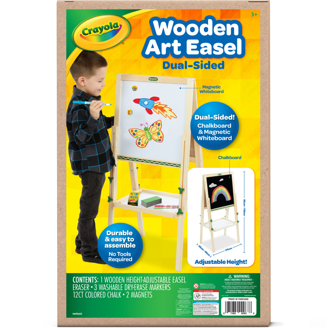 Crayola Wooden Art Easel - Dual Sided Front view