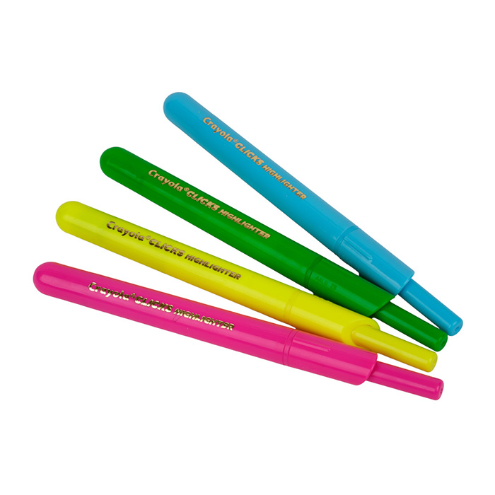 Crayola Clicks Highlighters Blue, Green, Yellow, Pink