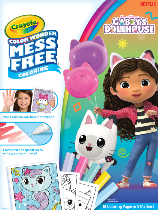Color Wonder Gabby's Dollhouse Mess-Free Colouring Set Front view