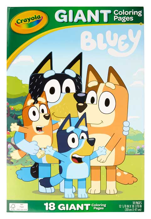 Crayola Giant Colouring Pages Bluey Front View