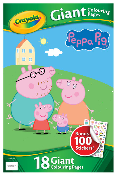 Crayola Giant Colouring Pages Peppa Pig Front View