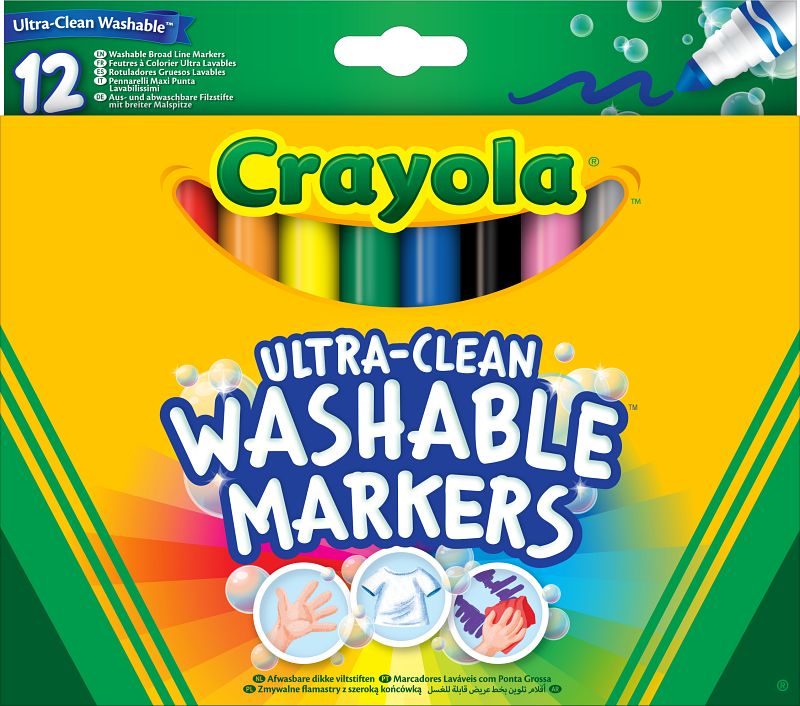 Crayola Ultra Clean Washable Markers, 12 ct, Front View