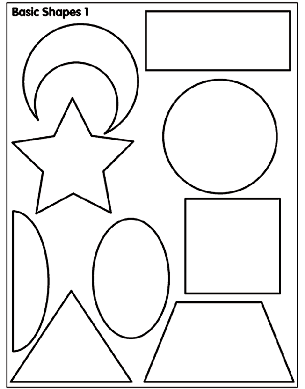 Simple Shapes Coloring Pages