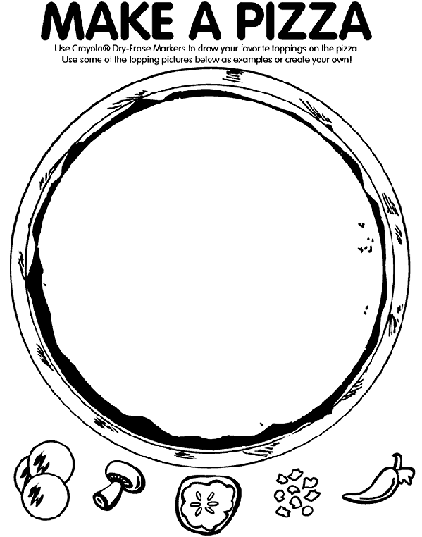 Pizza Coloring Pages Make A Pizza Coloring Page crayolacom