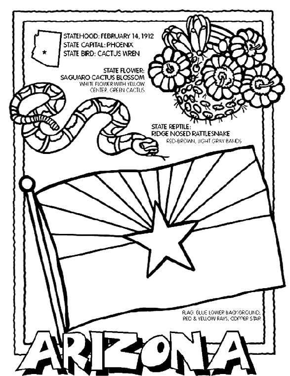 Arizona Coloring Page Arizona Coloring Page crayolacom