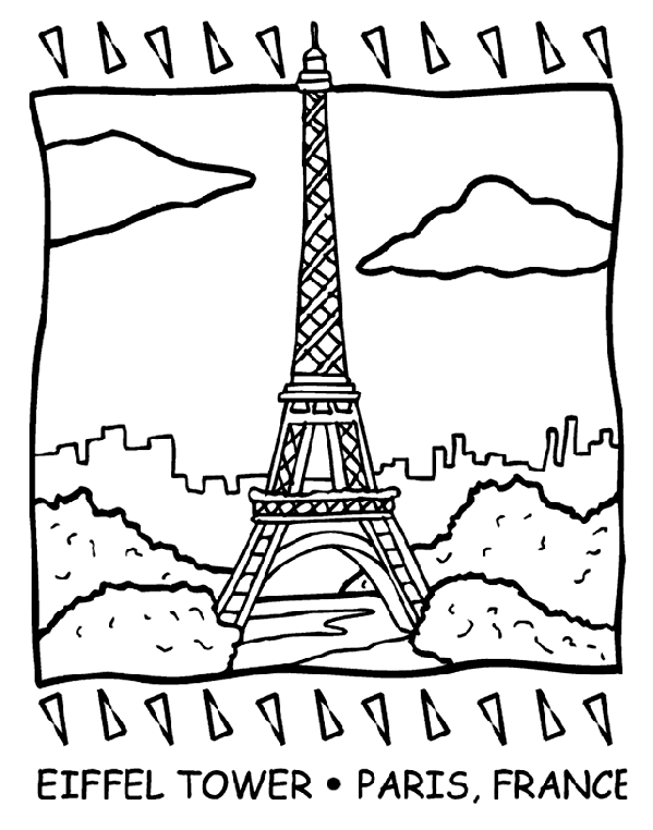 Printable Paris Coloring Pages 9