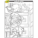  Free coloring page Christmas Nativity manger