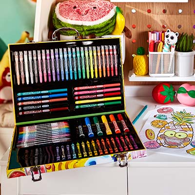 CRAYOLA BRANDED BAMBINI BAMBINI ARTE & ARTIGIANATO PETTO CREATIVE DESIGN SET 