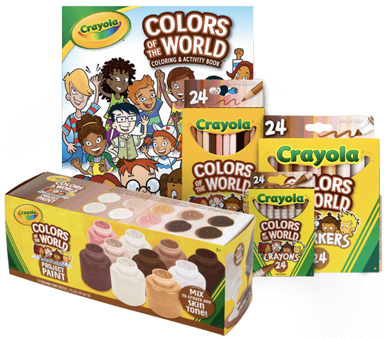 Variety of Crayola Colors of the World Products