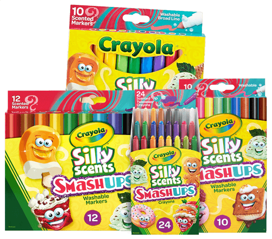 Variety of Crayola Silly Scent Smash Ups supplies