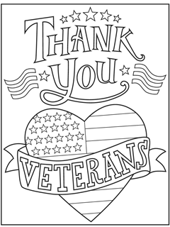 Thank you Veterans Free Coloring Page